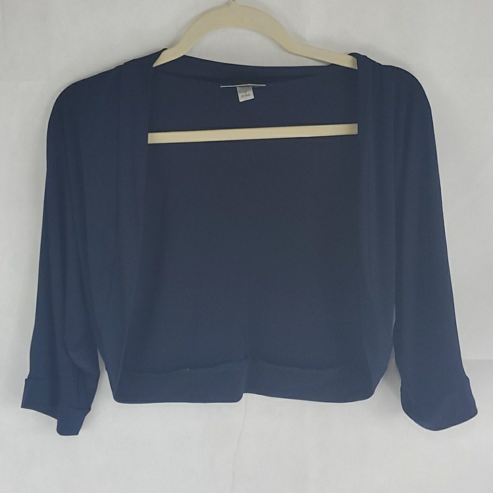 Dressbarn Woman Blue Shrug Size 12